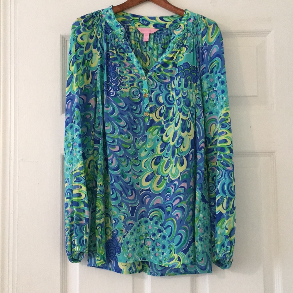 Lilly Pulitzer Elsa silk blouse